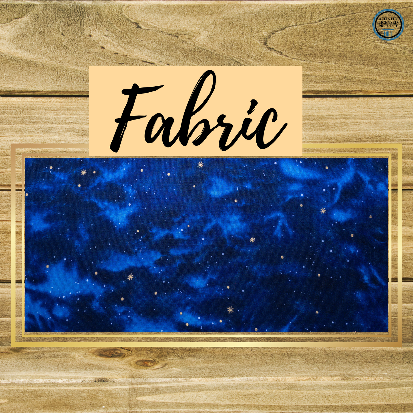 Galaxy with Gold Stars Fabric | Double Stitch Greek letters