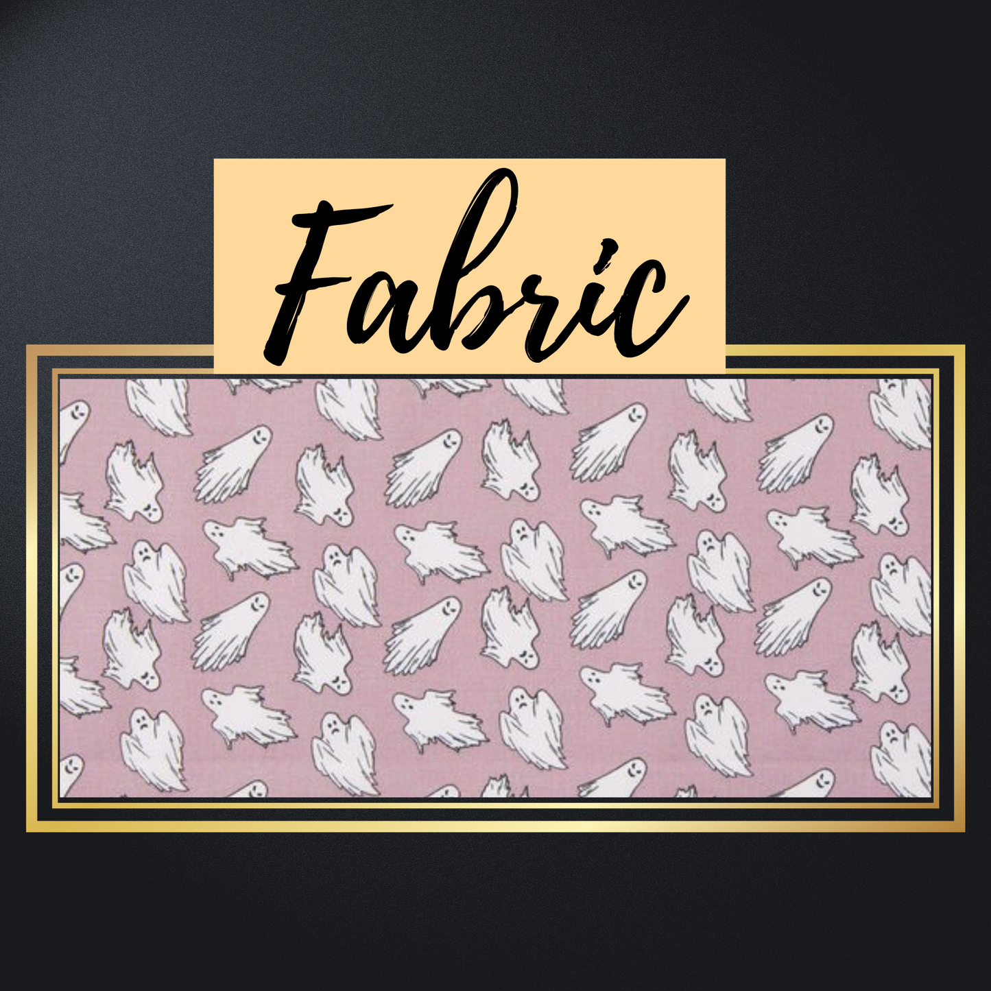 Glow in the Dark Ghosts Fabric | Double Stitch Greek letters