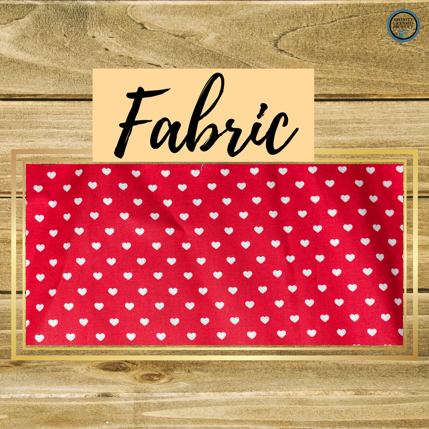 Red with White Hearts Fabric | Double Stitch Greek letters