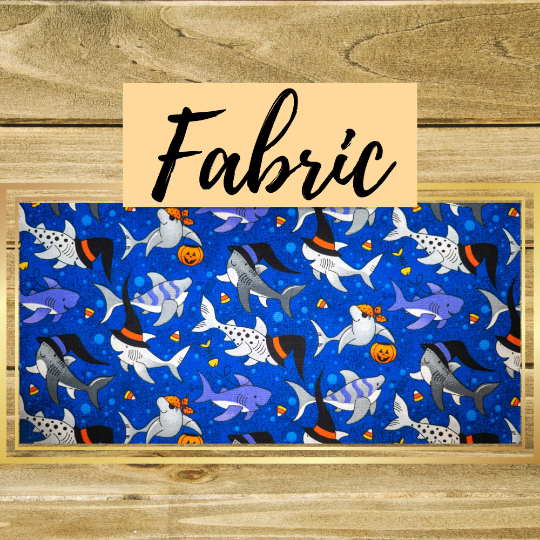 Halloween Sharks fabric | Double Stitch Greek letters