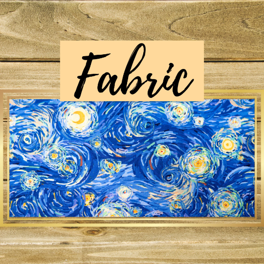 Swirl night Fabric | Double Stitch Greek letters