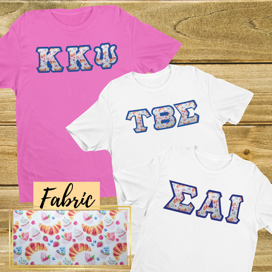 Sweets Fabric | Double Stitch Greek letters