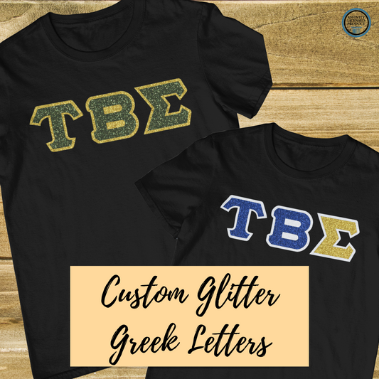 Tau Beta Sigma | Double Stitch Greek letters Glitter