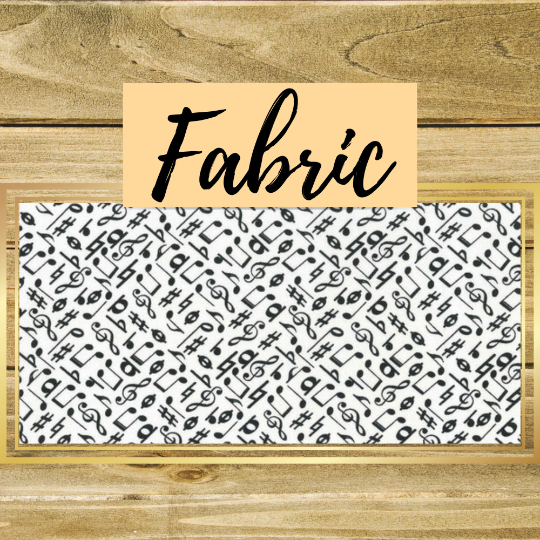 Music fabric | Double Stitch Greek letters