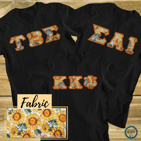 Sun Flower | Double Stitch Greek letters